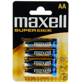 MAXELL SUPER ALKALINE AA LR6 4UDS