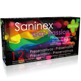SANINEX GAY PASSION DOTTED CONDOMS 12 EINHEITEN