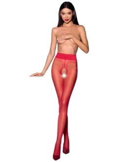 PASSION WOMAN TIOPEN 001 RED STOCKINGS GRÖSSE 3/4