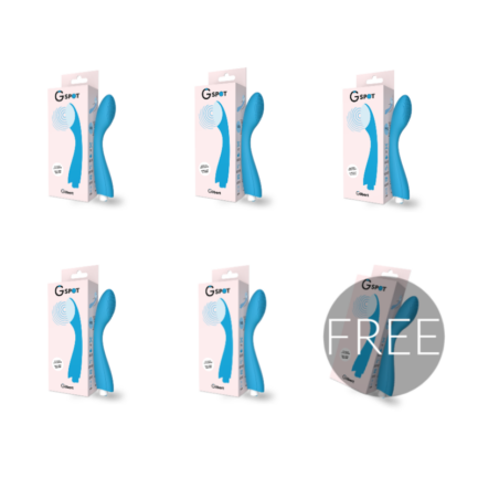 G-SPOT GYLBERT VIBRADOR PUNTO G AZUL TURQUESA 5+1 GRATIS