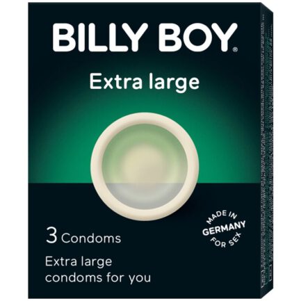 die Kondommarke Nummer eins in Deutschland. Extra groß (ca. 195 mm) und extra breit (bis 62 mm im oberen Bereich) 3 transparente Kondome aus Naturkautschuklatex