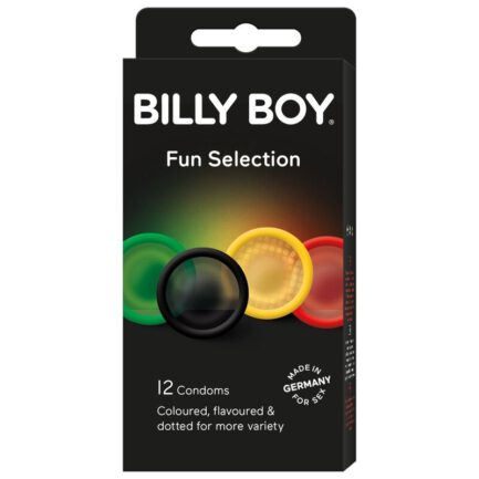 Mehr Abwechslung mit farbigen und gepunkteten Kondomen. BILLY BOY