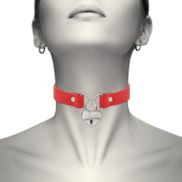 COQUETTE HAND CRAFTED CHOKER KEYS HEART – RED