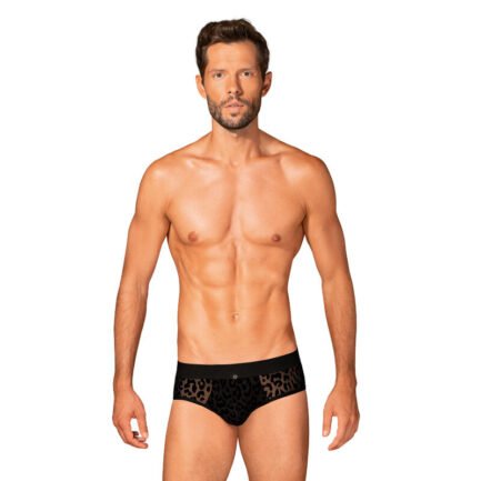 Dieser Herren-Slip aus der Azmeron-Kollektion verführt mit einem klassischen Schnitt und Elementen aus sexy Leo-Print. Komfort und Bequemlichkeit ermöglichen es Ihnen