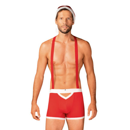 die Ihnen noch lange in Erinnerung bleiben wird. Die roten Boxershorts mit Hosenträgern und einer klassischen Weihnachtsmütze bringen nicht nur Ihren Weihnachtsmorgen zum Leuchten! Wer wünscht sich nicht so einen Weihnachtsmann im Schlafzimmer ;) Näheres erfahren: - Das Set enthält eine Mütze und Boxershorts mit Hosenträgern - verstellbare Hosenträger