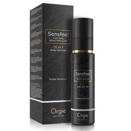 das auf Männer zugeschnitten ist. Hier ist es!	Sensfeel For Man Seduction Elixir 10 in 1 für Körper und Haar Formuliert mit dem natürlichen Wirkstoff Sensfeel? For Him kombiniert mit Inhaltsstoffen