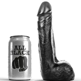 ALL BLACK – WEICHER SCHWARZER REALISTISCHER DILDO 20 CM