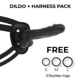 COCK MILLER – HARNESS + SILIKON DICHTE ARTIKULIERBARES COCKSIL SCHWARZ 18 CM