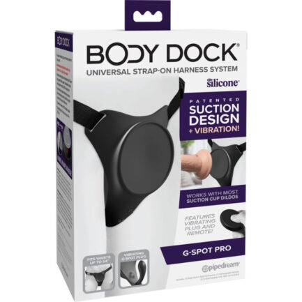 Keine Ringe. Keine Schnappschüsse. Kein Stress!PUSH-AND-PLAY Patentiertes Saugdesign + Vibration!Der patentierte Body Dock G-Spot Pro bringt das Strap-On-Spiel mit VIBRATION auf ein ganz neues Niveau! Es verfügt über eine gepolsterte Rückenstütze