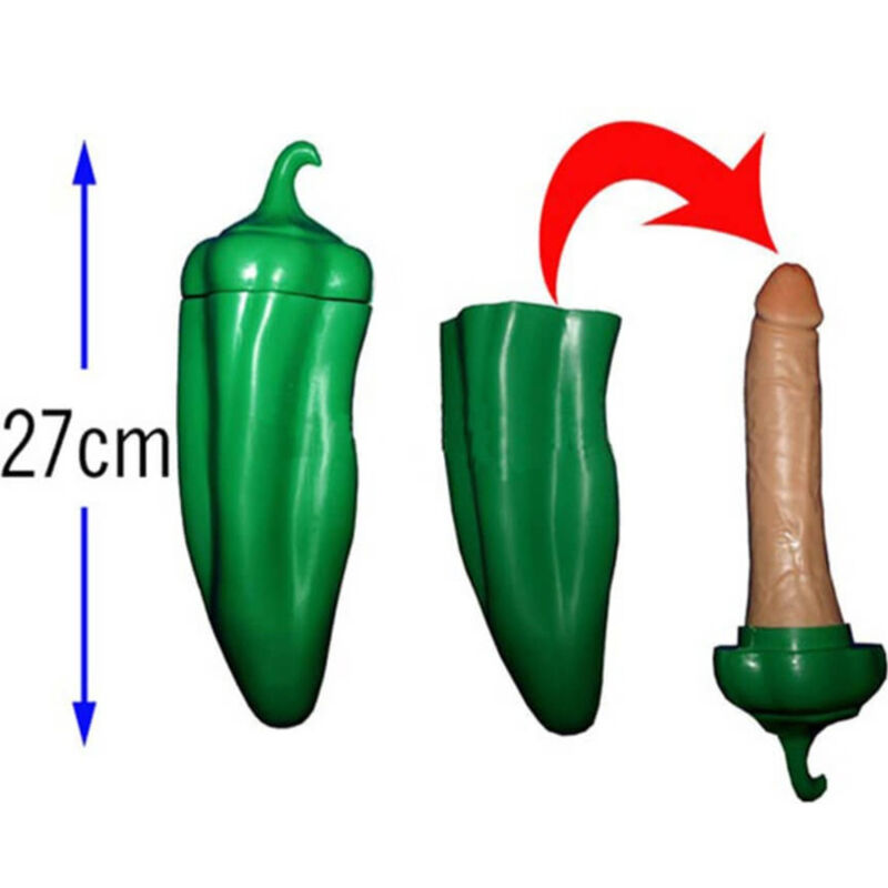 Es ist eine GRÜNE PFEFFER-MIT-PENIS-ÜBERRASCHUNG für Junggesellenabschiede