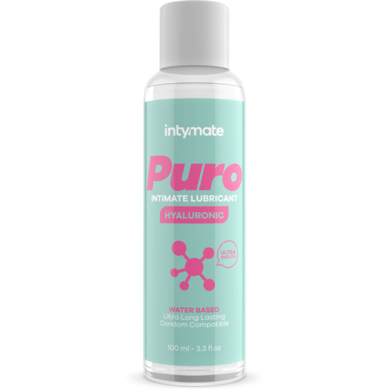 Intymate Puro Hyaluronic ist ein Gleitmittel auf Wasserbasis mit ultraflüssiger und ultraweicher Hyaluronsäure