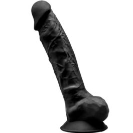 SILEXD – MODEL 1 REALISTISCHER PENIS PREMIUM SILEXPAN SILIKON SCHWARZ 20 CM