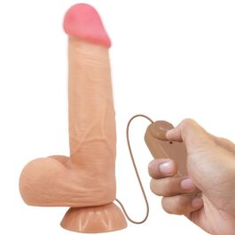 PRETTY LOVE – SLIDING SKIN SERIES REALISTISCHER DILDO MIT SLIDING SKIN FERNBEDIENUNG SAUGNAPFLEISCH 21,8 CM