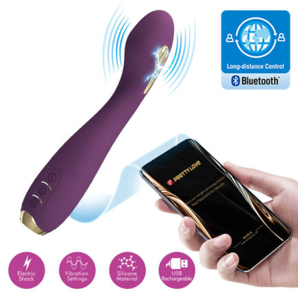 wiederaufladbarer Elektroschockvibrator aus superweichem Silikon. Perfekt für Vibrator-Liebhaber sowie für die Stimulation mit Schockspielzeugen. Mit der benutzerfreundlichen App-Steuerung können Sie Ihrem Sexualleben mit diesem erstaunlichen Elektrostimulations-Schockvibrator eine „Aufladung“ verleihen.Eigenschaften	Funktion: 12 Vibrationsfunktionen