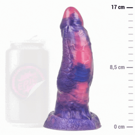 dem Silikondildo der Marke EPIC CYBERSILICOCK! Mit bunten Zaubersprüchen