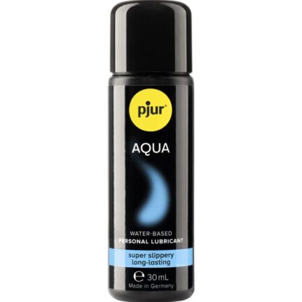 Pjur Aqua ist ein Gleitmittel auf Wasserbasis mit hervorragenden Eigenschaften.Einige seiner Qualitäten sind;	Exklusive Komposition	Dauerhafte und wirtschaftliche Schmierung.	Ohne Öle oder Fette.	Ohne Duftstoffe.Feuchtigkeitsspendend