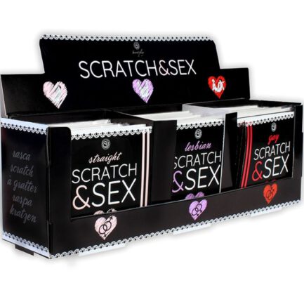 wenn Sie 36 Spiele (jeweils 12) von Scratch & Sex kaufen.Beigetretene Spiele:	Ref. 6229 Scratch & Sex Hetero (12 Einheiten)	Ref. 6230 Scratch & Sex Gay (12 Einheiten)	Ref. 6231 Scratch & Sex Lesben (12 Einheiten)