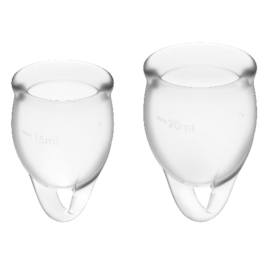 SATISFYER – FEEL CONFIDENT MENSTRUAL CUP CLEAR 15 + 20 ML