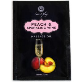 Das Massageöl ?Peach & Sparkling Wine? hat eine subtile und gleitfähige Textur