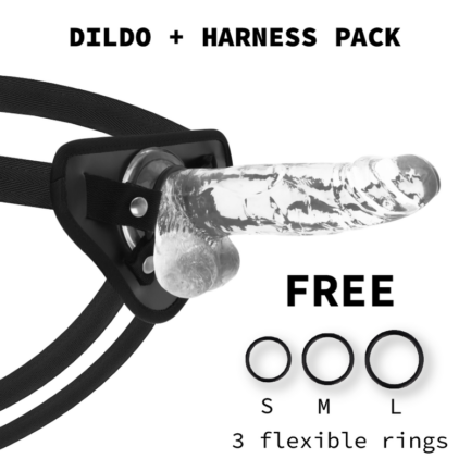 PACKUNG HARNESS + DILDO Ganz klar der beste Penis! X Ray Clear ist ein wahres Lusterlebnis mit einer speziell entwickelten Formel