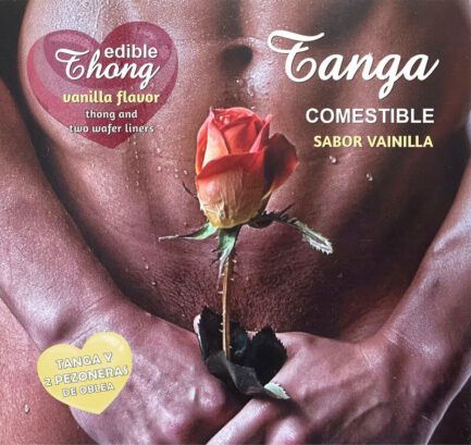 WAFER-TANGA UND 2 BOY-NIPPELPADS VANILLE-GESCHMACK: Perfekte Süßigkeiten für süße Fetischmomente. Es ist flexibel und passt sich allen Größen an. Hinterlässt keine Flecken oder Verfärbungen durch Lippenfeuchtigkeit. LECKEN UND BEISSEN SIE SICH ZU EROTISCHER EKTASE UND SPASS! Je mehr sie daran leckt