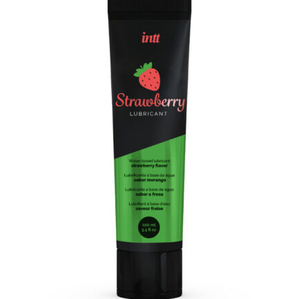 INTT Strawberry Lubricant ist ein geschmeidiges Gleitmittel auf Wasserbasis mit süßem Erdbeergeschmack und -aroma