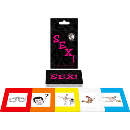 Jedes Geschlecht! Die Karte veranschaulicht explizit entweder eine Vorspielaktivität oder eine sexuelle Stellung. Der Sex! Das Deck enthält drei Kartenspiele. Während Sie ein Kartenspiel spielen